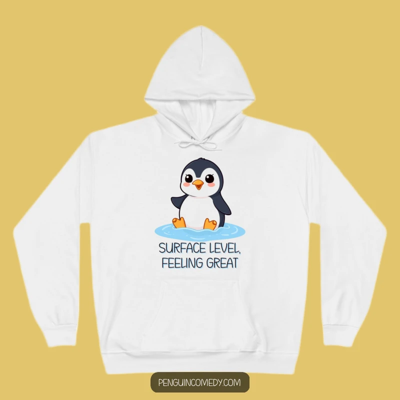 Funny Penguin Ocean Squawk Hoodie: Cozy Eager Arrival, Perfect Funny Gift