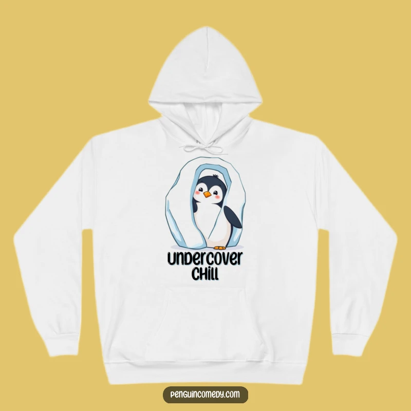 Funny Penguin Peek Hoodie - Cozy Curious Penguin Gift