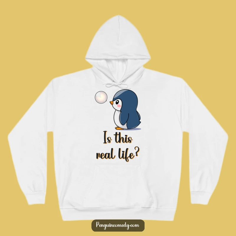 Cozy Funny Penguin Bubble Hoodie: Stay Warm with This Whimsical & Humorous Apparel