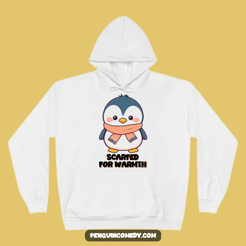 Cozy Funny Penguin Scarf Hoodie - Warm Winter Comfort