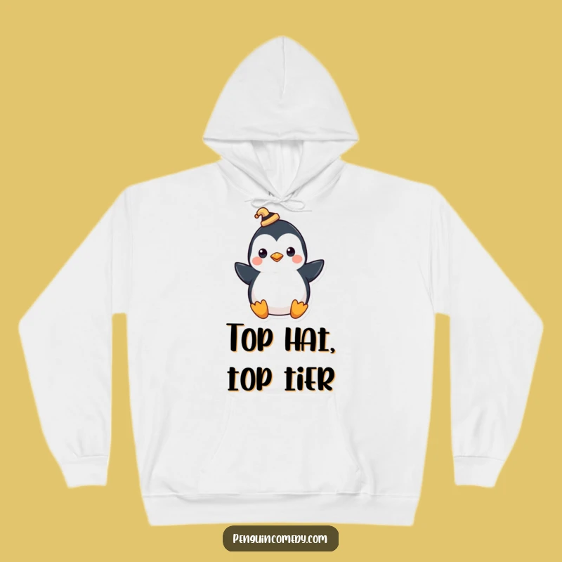 Cozy Funny Penguin Hat Hoodie: Warm & Dapper Gentleman Apparel