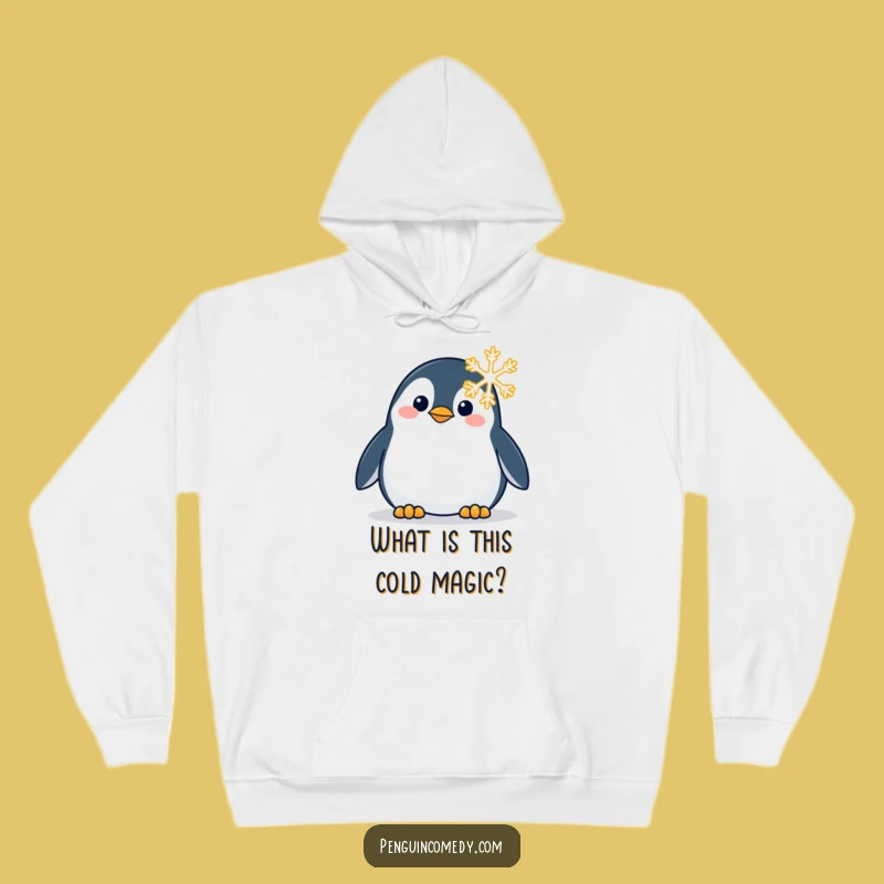 Funny Penguin Snowflake Hoodie: Stay Cozy While Wondering About Winter's Magic!