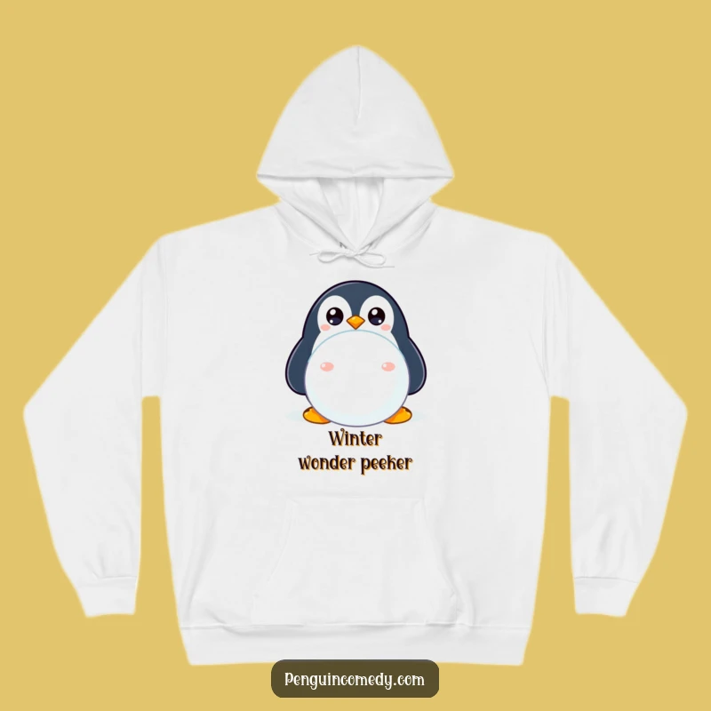 Funny Shy Penguin Hoodie: Cozy Confidence