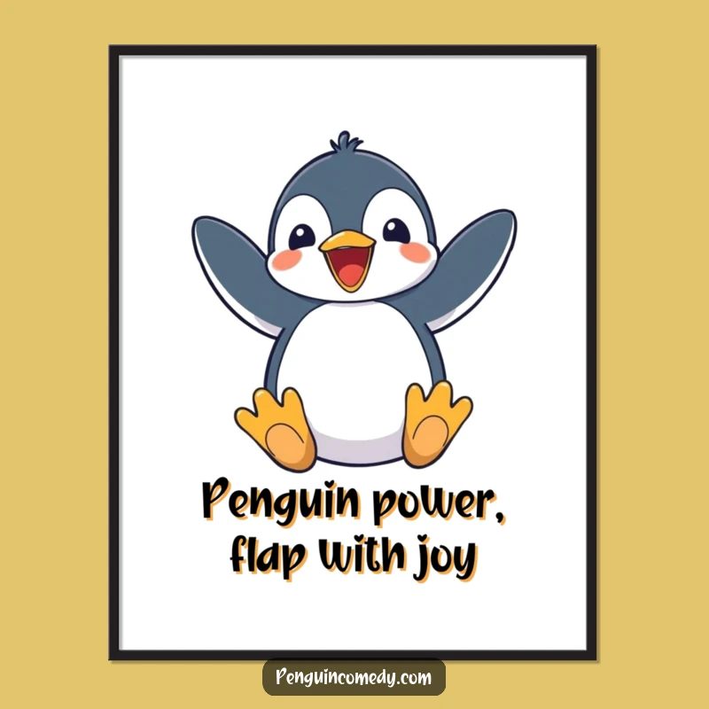 Excited Free Printable Penguin Wall Art: Energetic Decor Downloadable!
