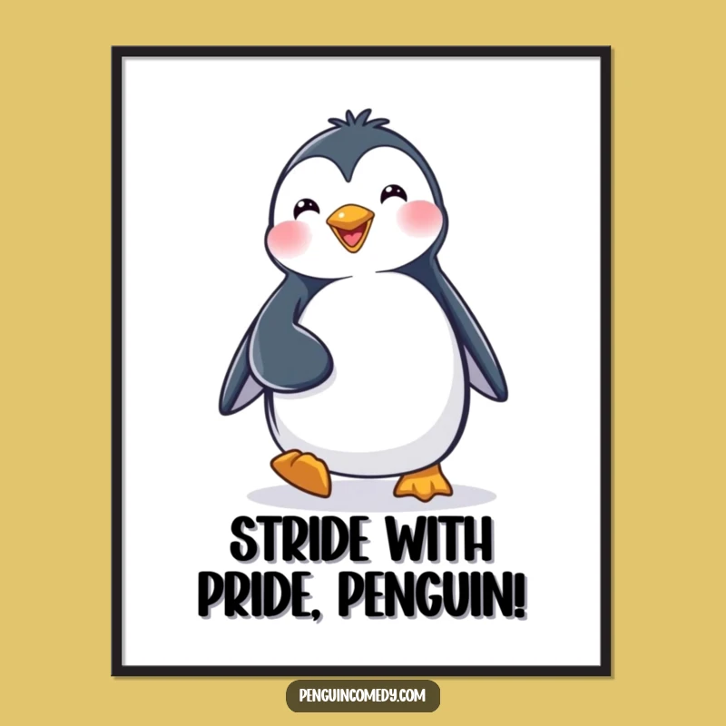 Free Printable Wall Art: Humorous Penguin Waddles for Your Home Decor!