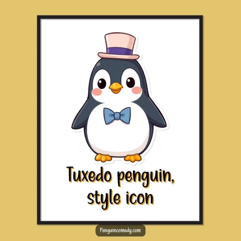 Free Printable Wall Art: Dapper Penguin for Sophisticated Decor!