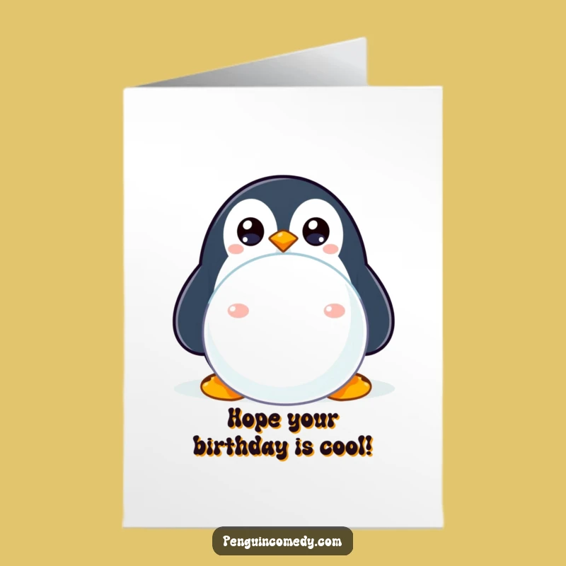 Free Printable Penguin Birthday Card Peek-a-Boo Downloadable Gift