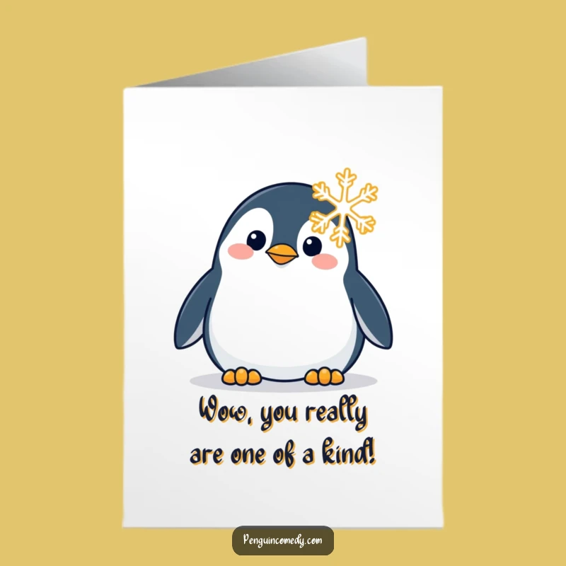 Free Printable Penguin Card: Snowy Congrats - Whimsical Downloadable Gift
