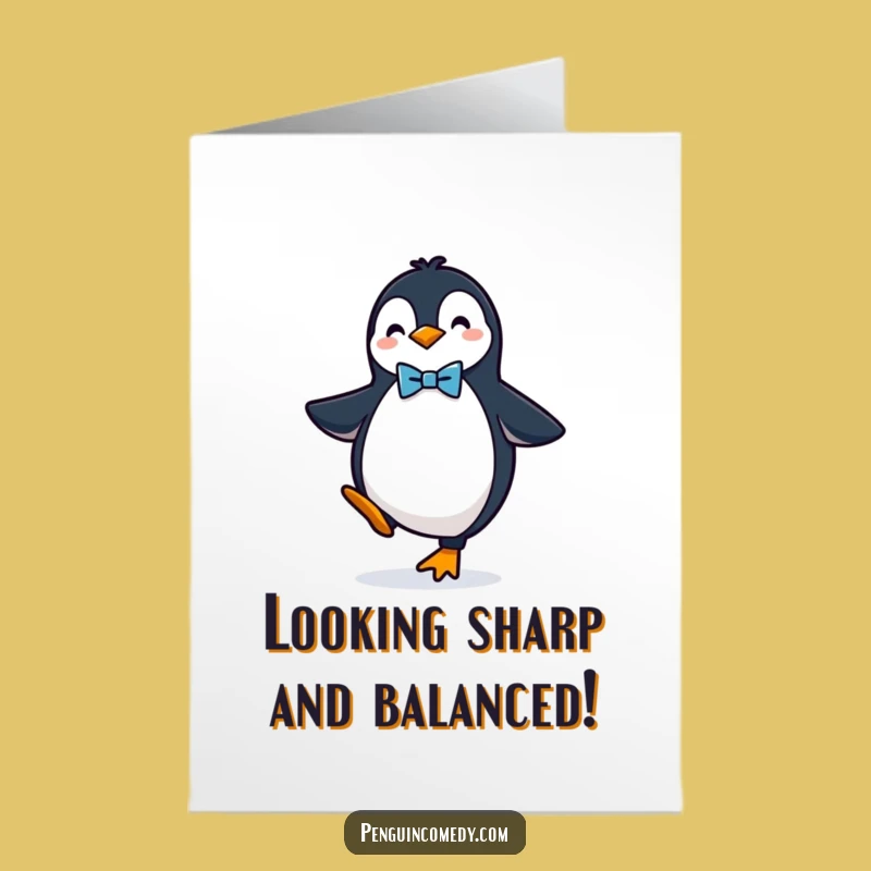 Free Printable Penguin Congrats Card Dapper Downloadable Gift Style