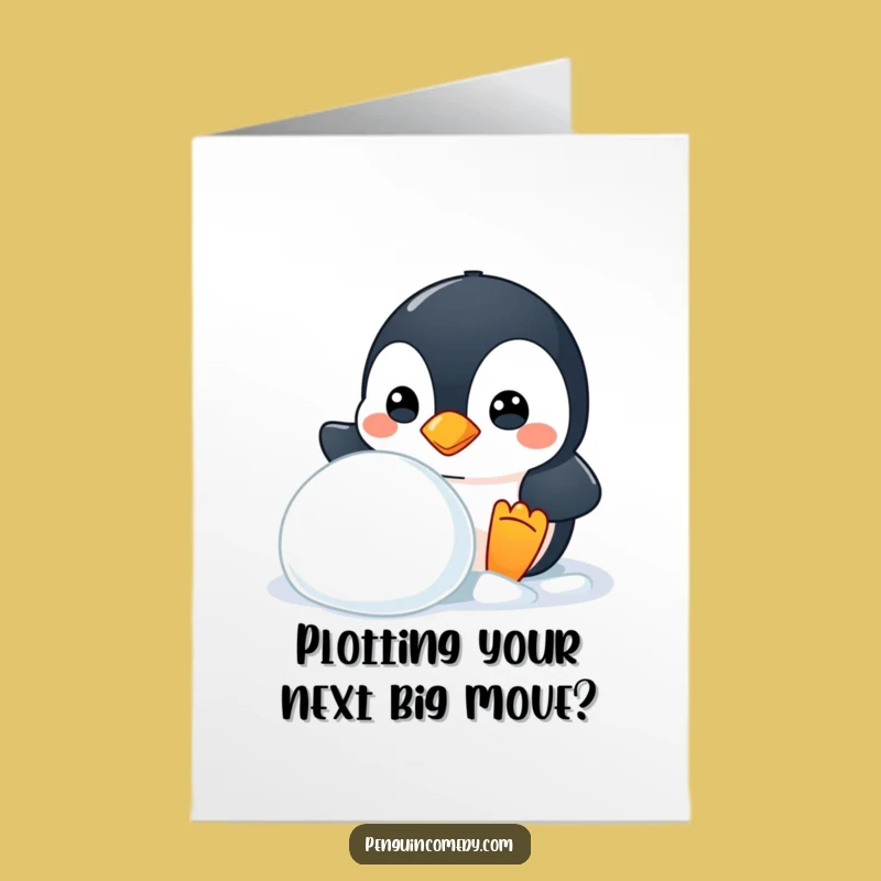 Free Printable Penguin Congrats Card - Mischevious Peek, Downloadable Surprise