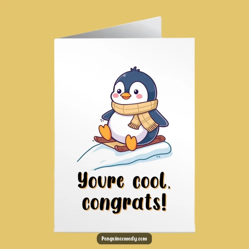 Free Printable Penguin Card: Hilarious Congrats for a Fun Downloadable Celebration Gift