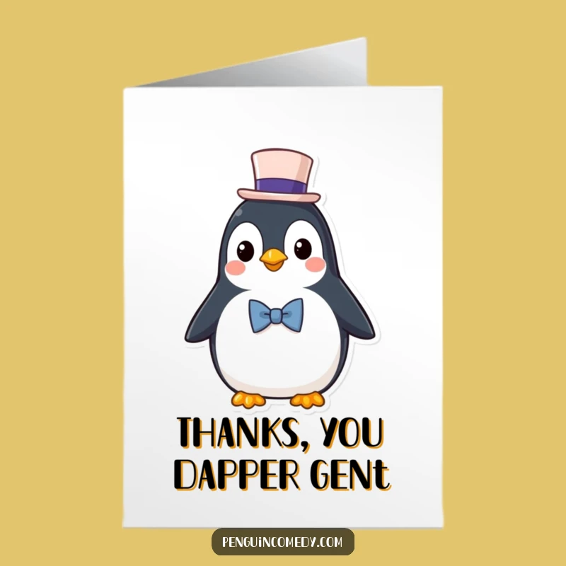 Free Printable Thank You Card: Dapper Penguin Says Thanks!