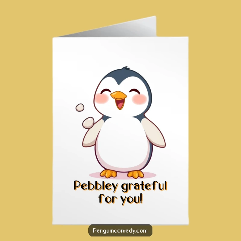 Free Printable Juggling Penguin Thank You Card - Charming Downloadable Appreciation Gift