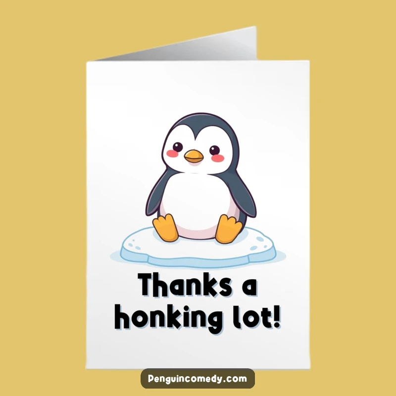 Amusing Free Printable Penguin Thank You Card - Honking Gratitude Downloadable Gift