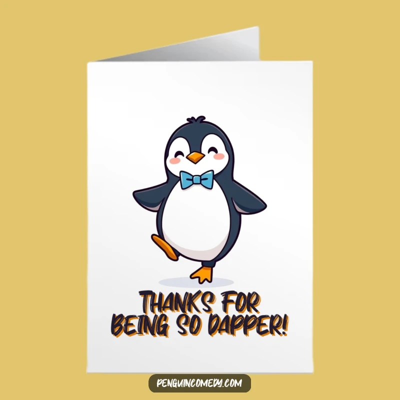 Free Printable Penguin Thank You Card Dapper Downloadable Gift