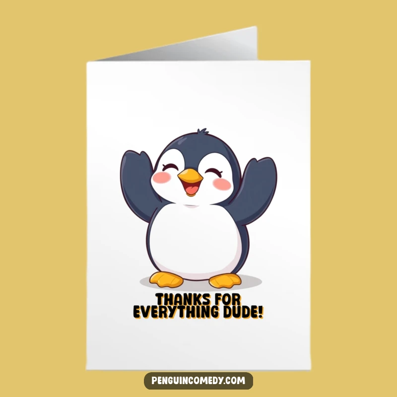 Delightful Free Printable Penguin Thank You Card - Flapping Gratitude Downloadable Gift