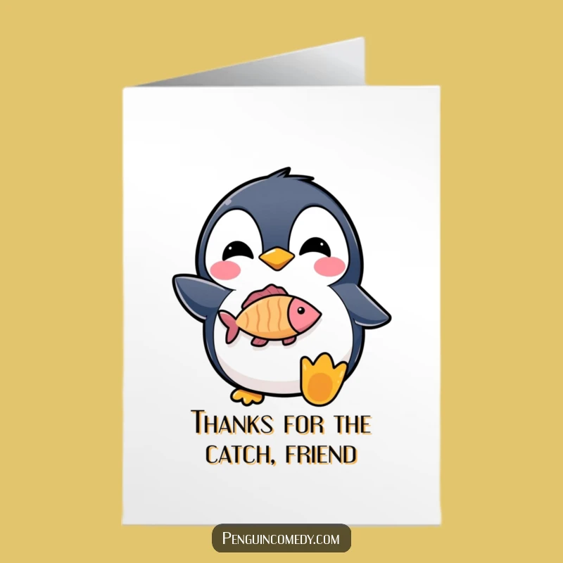 Free Printable Penguin Thank You Card: Funny Downloadable for Appreciative Thanks