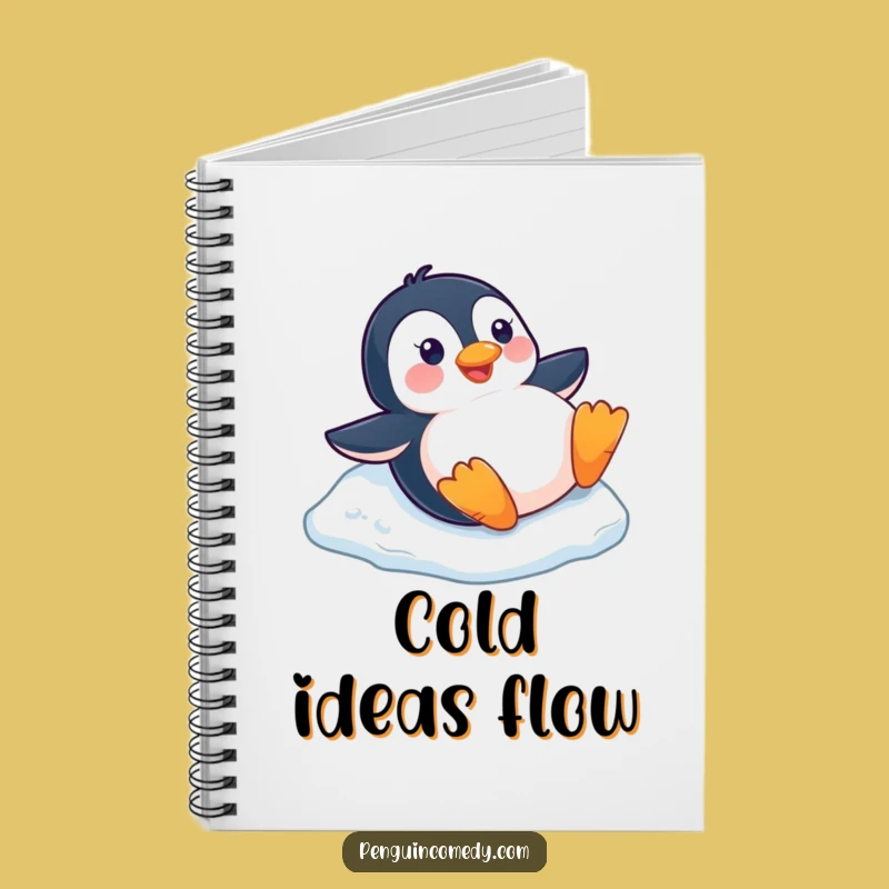 Funny Penguin Slide Notebook: Winter Notes, a Cute Funny Gift