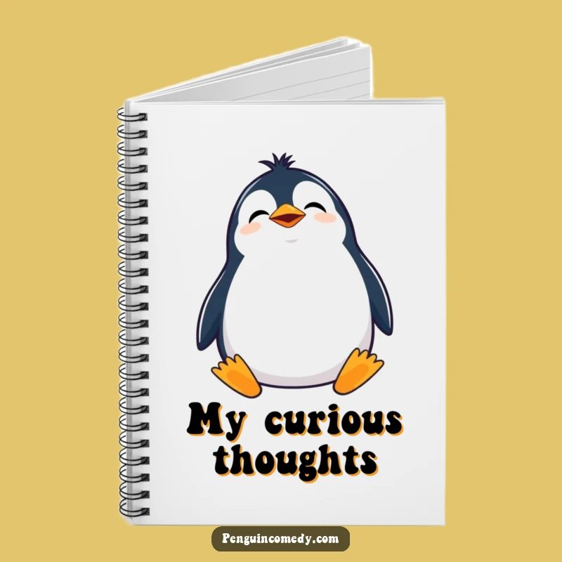 Funny Giggling Penguin Notebook: Jot Down Thoughts with Curiosity