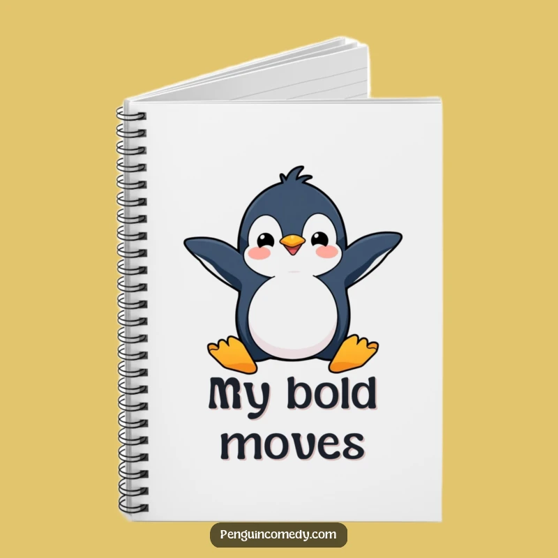 Funny Happy Penguin Dive Notebook: Jot Down Ideas with Energy