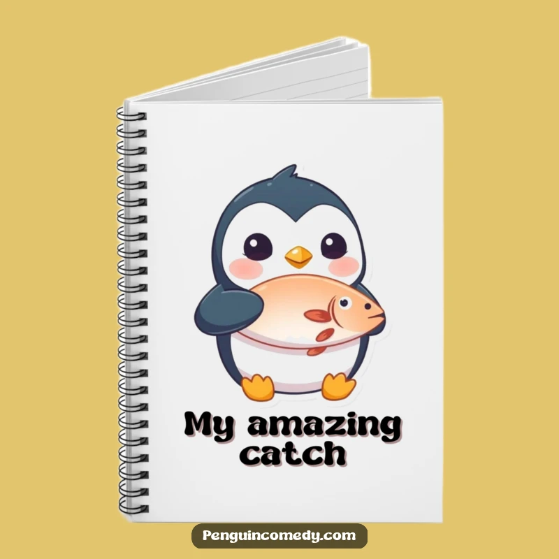 Funny Penguin Fish Notebook: Jot Down Laughs and Ideas