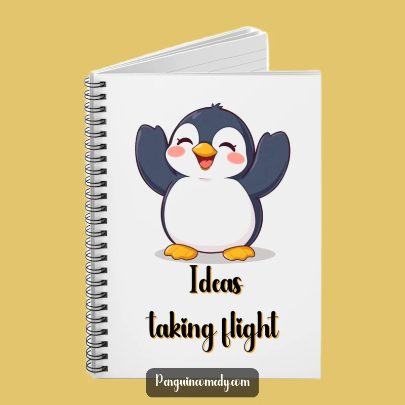 Funny Penguin Flap Notebook: Jot Down Ideas with Cheerful Delight, Perfect Gift!