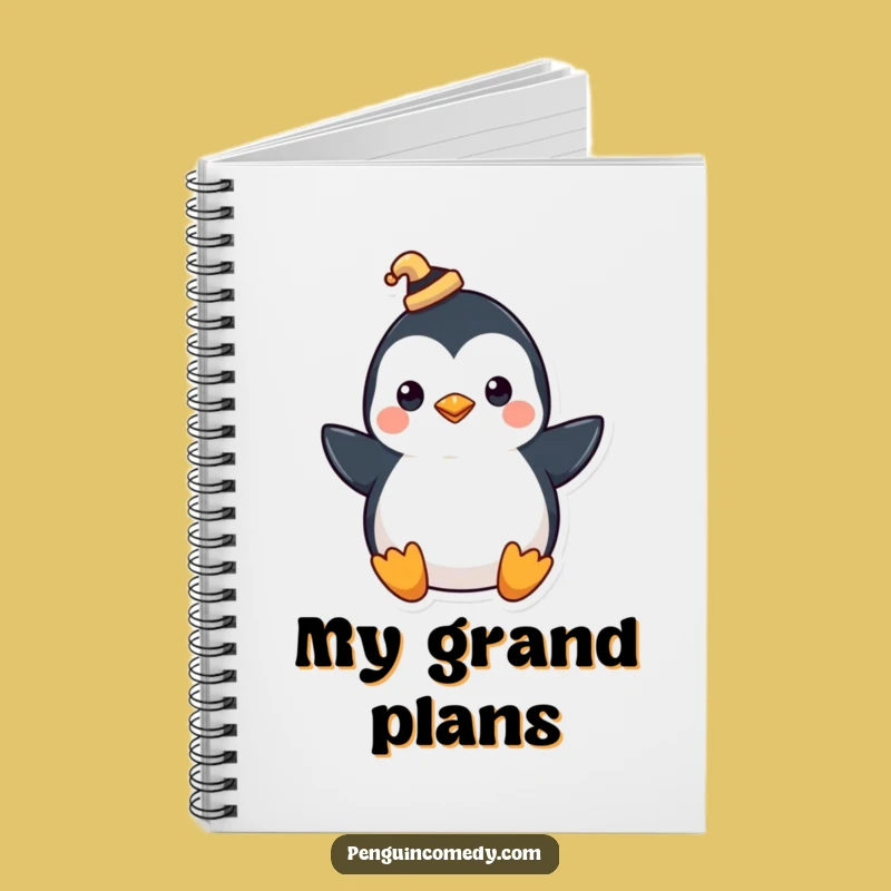 Funny Penguin Hat Notebook: Jot Down Ideas with Dapper Flair