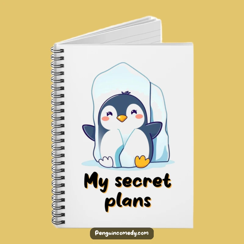 Funny Penguin Iceberg Notebook: Jot Down Secrets, Perfect Gift for Thinkers!