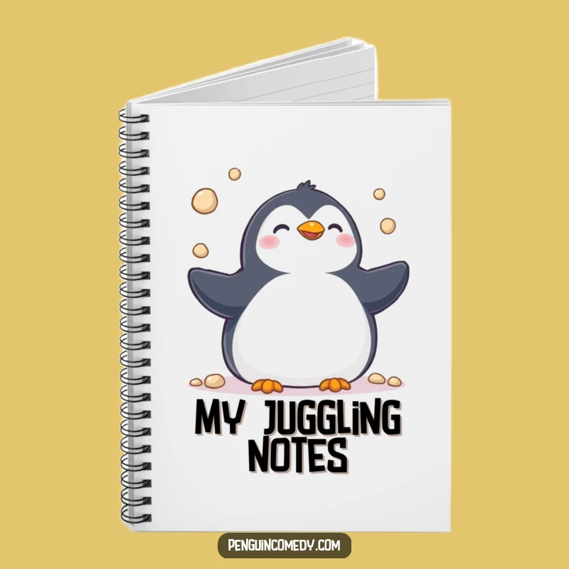 Funny Penguin Juggling Notebook - Hilarious Journal for Creative Ideas