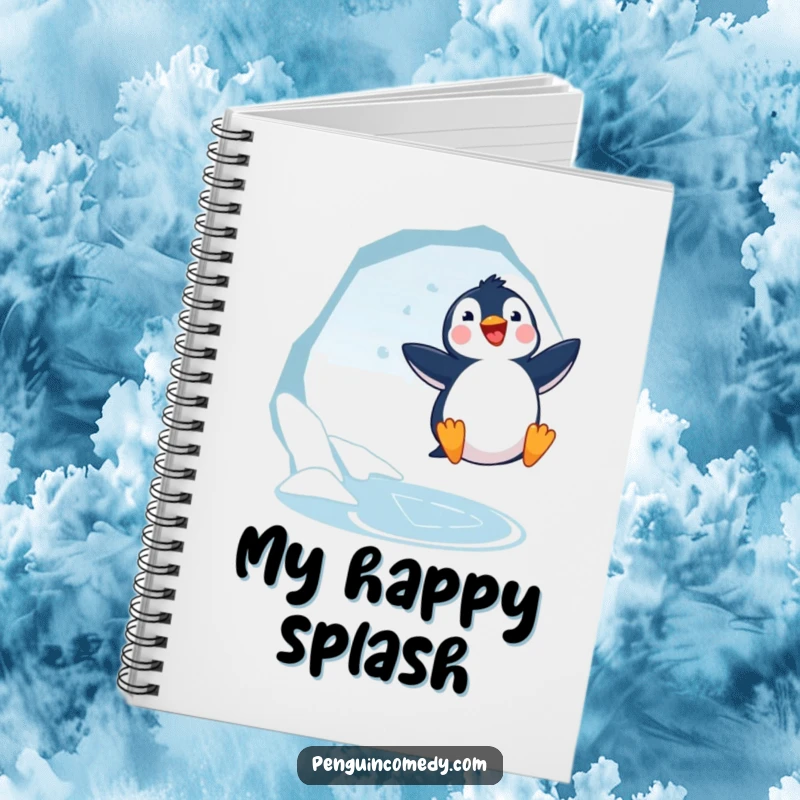 Funny Penguin Jumping Notebook: A joyful penguin leaps, inspiring adorable notes and funny arctic adventures.