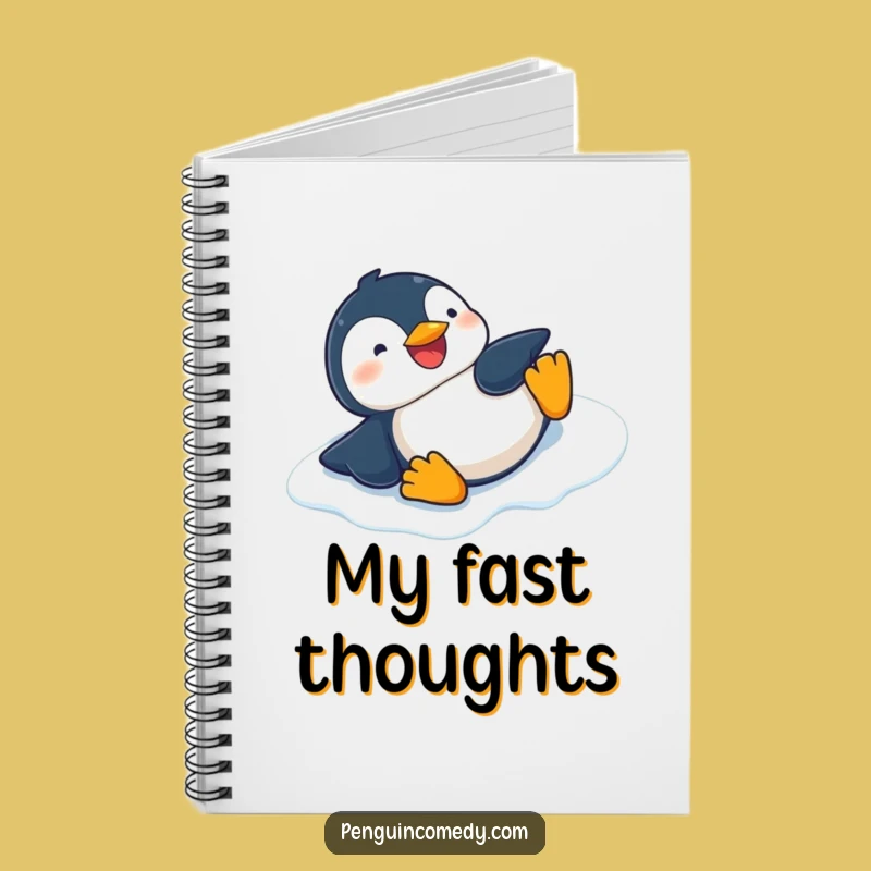 Funny Penguin Slide Notebook - Giggling Penguin Journal, Perfect for Notes & Gift
