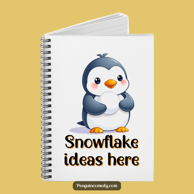 Funny Penguin Snowball Notebook - Hilarious Journal for Creative Ideas