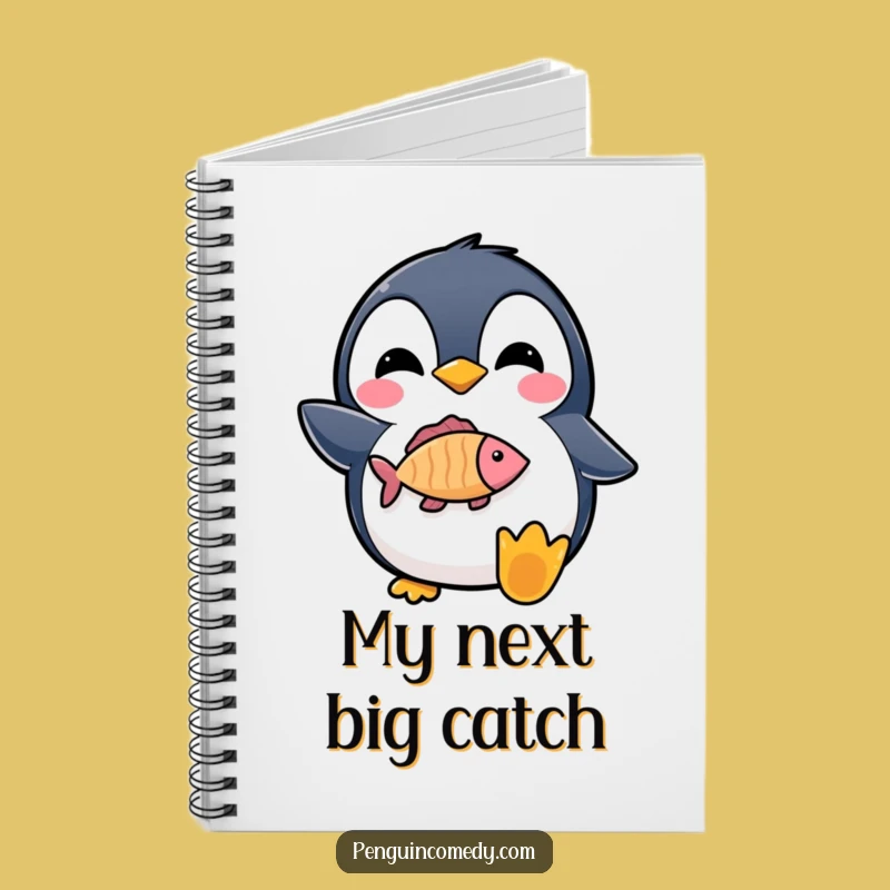 Funny Penguin Fish Notebook: Jot Down Ideas with Penguin Pride