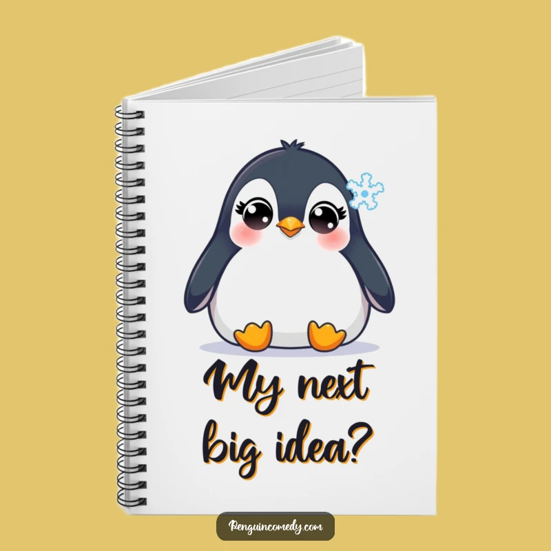 Funny Penguin Snowflake Notebook: Jot Down Ideas with Innocent Eyes, Perfect Gift!