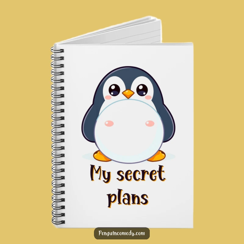 Funny Shy Penguin Notebook: Jot Down Shy Thoughts