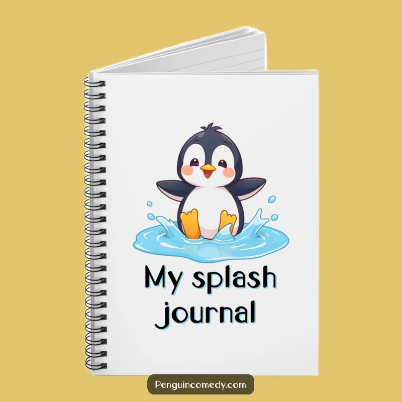 Funny Penguin Notebook: Playful Puddle Plans, Perfect Funny Gift for Idea Splash!