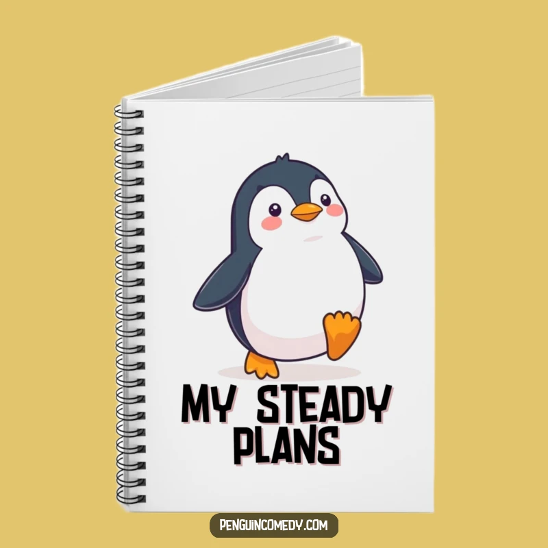 Funny Penguin Waddling Determinedly Notebook - Hilarious Journal for Driven Minds