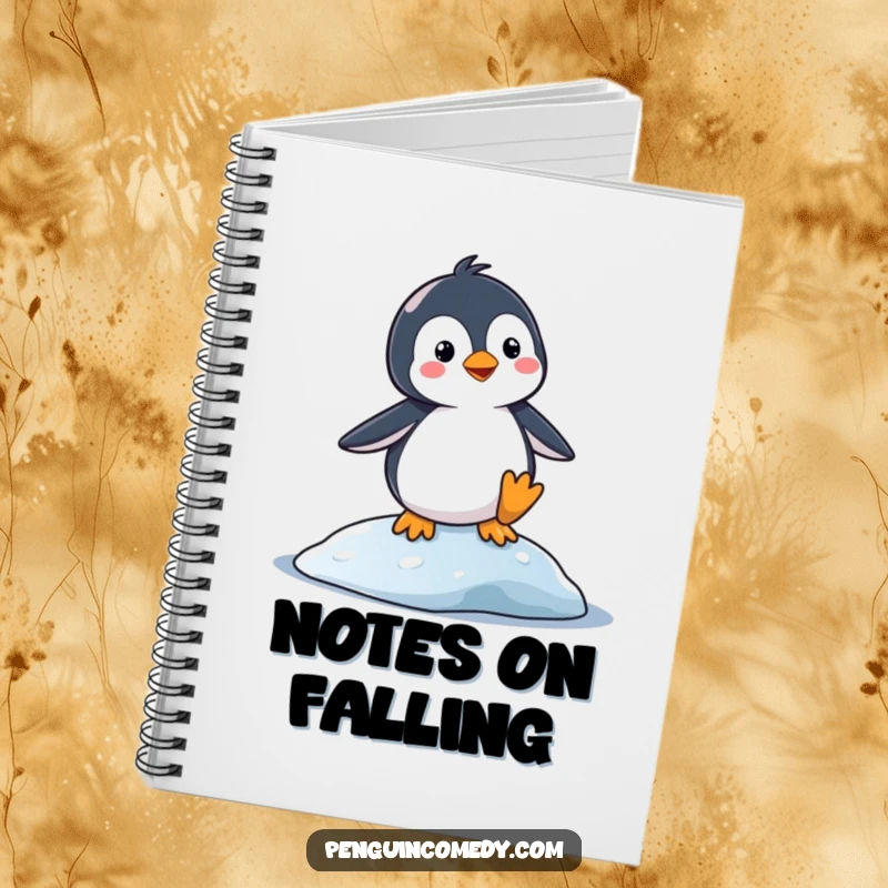 Funny Notebook: A silly penguin balancing precariously on a slippery surface. Ideal for writing, drawing, and capturing silly ideas.