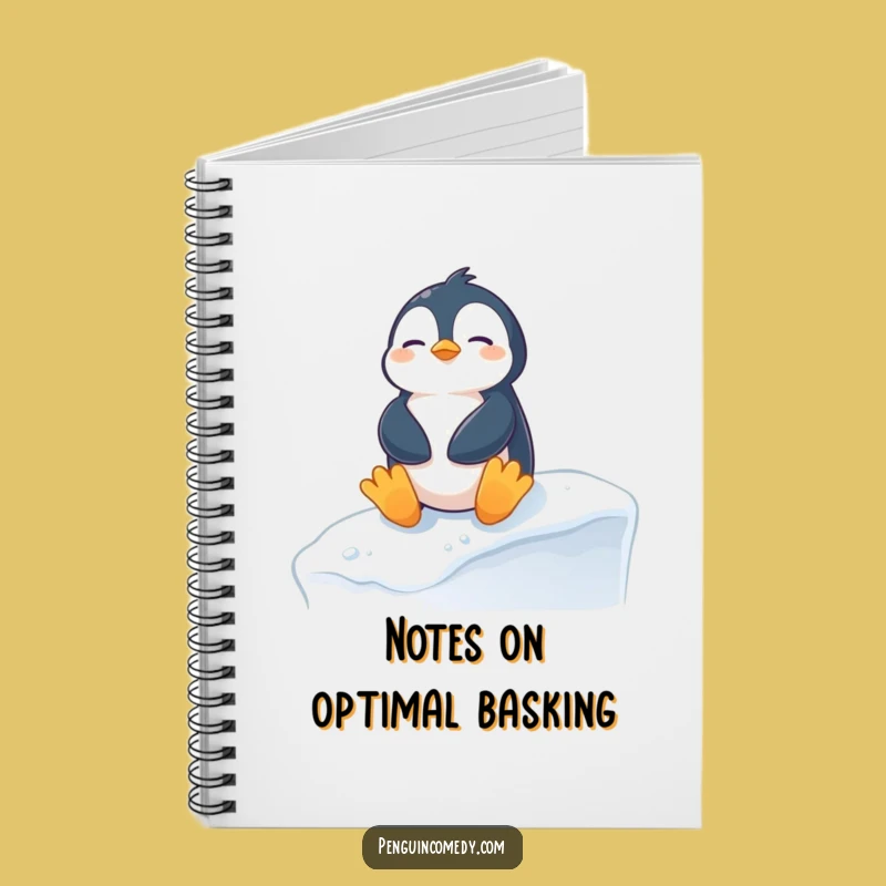 Funny Penguin Sunbathing Notebook: Hilarious Snowy Ledge Journal, Perfect Funny Gift