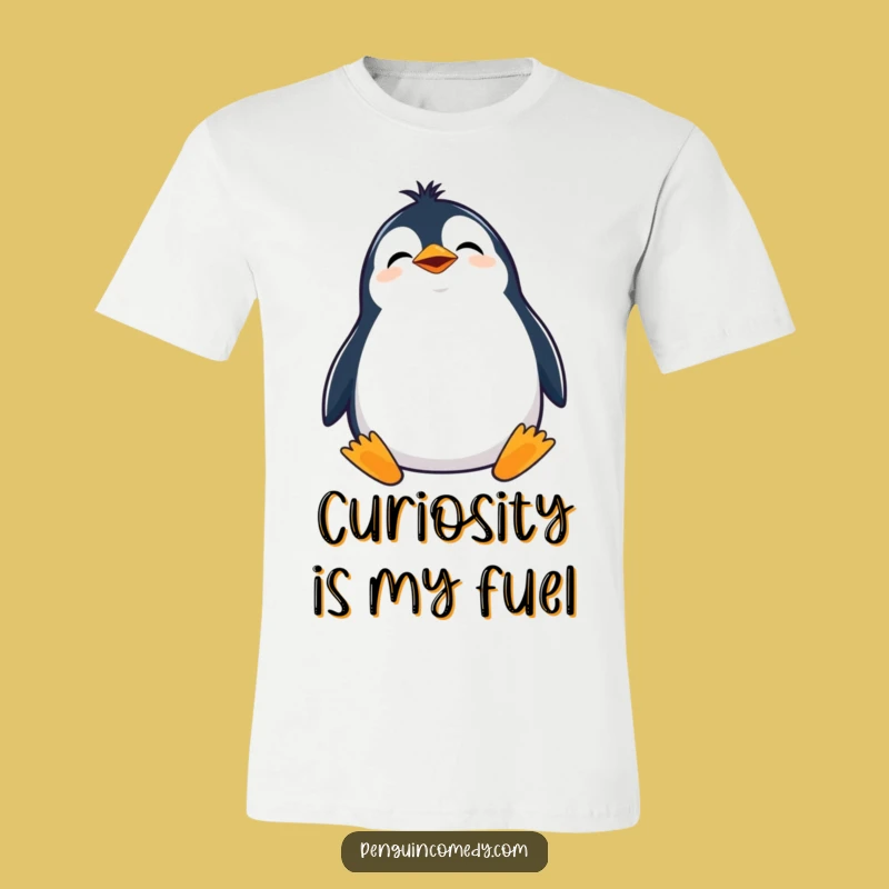 Funny Giggling Penguin T-Shirt: Curious & Comical Tee for Smiles