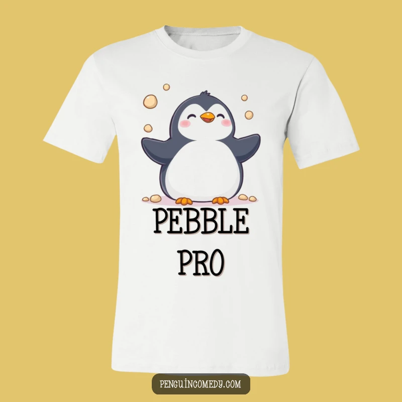 Funny Penguin Pebble Juggler T-Shirt - Hilarious and Playful Tee