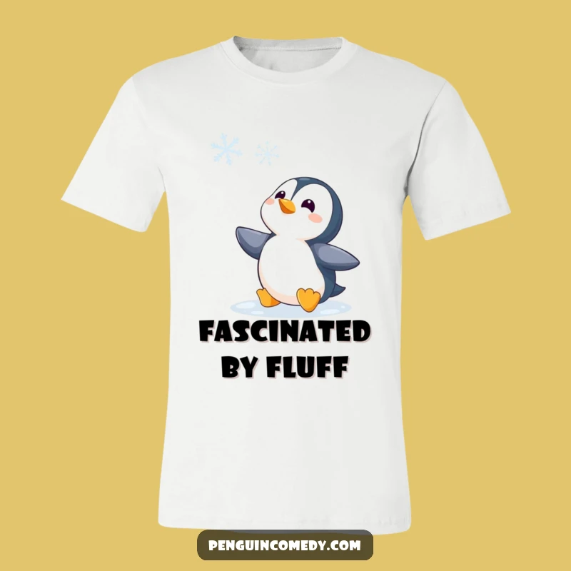Funny Penguin Watching Snowflake T-Shirt - Hilarious Cozy Tee for Winter Lovers
