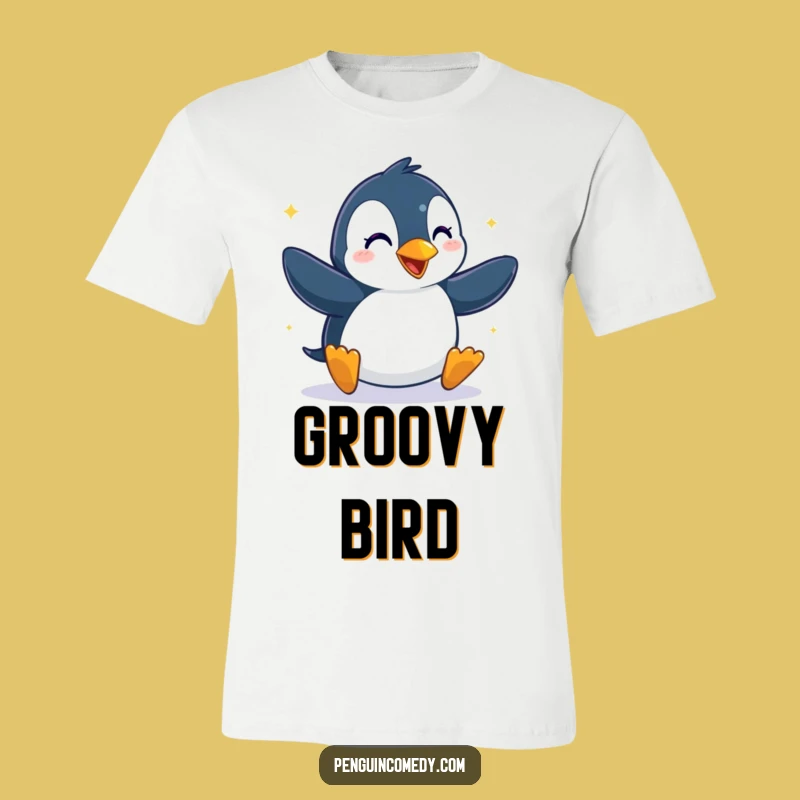 Funny Penguin Dance Party T-Shirt - Hilarious Groovy Penguin Tee