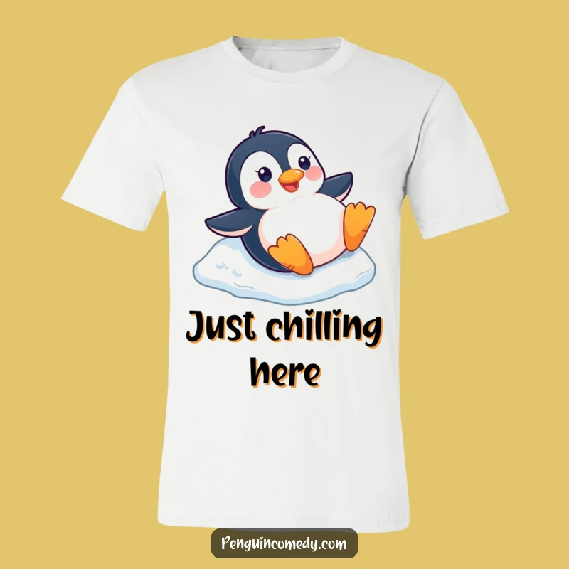 Funny Penguin Slide T-Shirt: Winter Fun Tee, the Ultimate Funny Christmas Gift