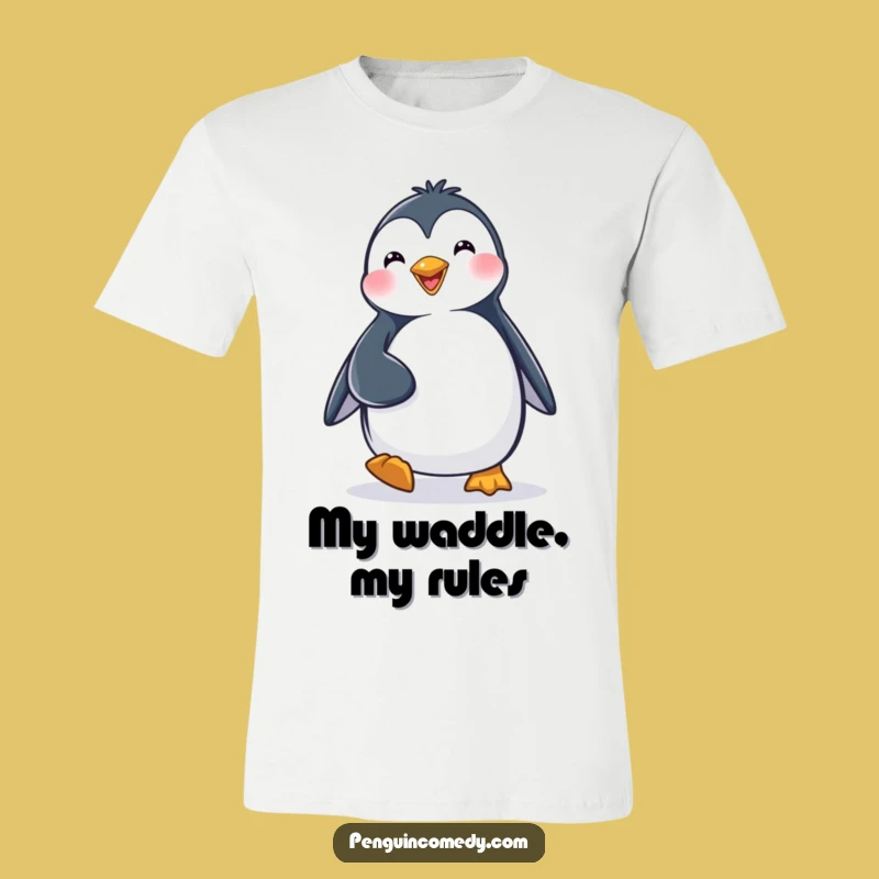 Funny Penguin T-Shirt: Happy Waddling Character, Hilarious Gift for Penguin Enthusiasts!