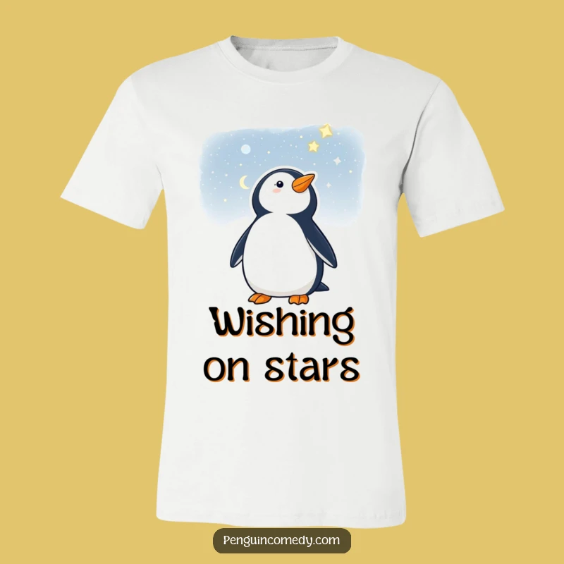 Funny Penguin Starry Night T-Shirt - Celestial & Hilarious Gift for Explorers