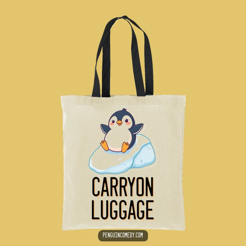 Funny Penguin Tote Bag: Icy Hill Style, Carry Your Winter Fun