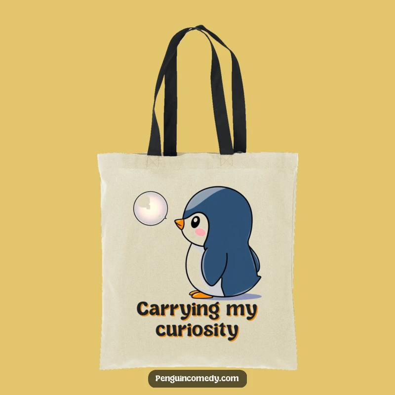 Funny Penguin Bubble Tote Bag: Carry Your Essentials with This Charming & Humorous Accessory