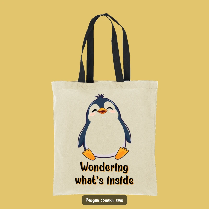 Funny Giggling Penguin Tote Bag: Carry Your Curiosity & Charm