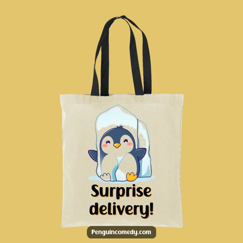 Funny Penguin Iceberg Tote Bag: Carry Your Secrets, Perfect Arctic Haul!